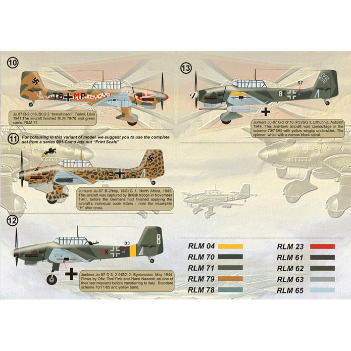 Print Scale 144-002 Decal Junkers Ju-87 Stuka Scale 1:144 for Aircraft Plastic model kit