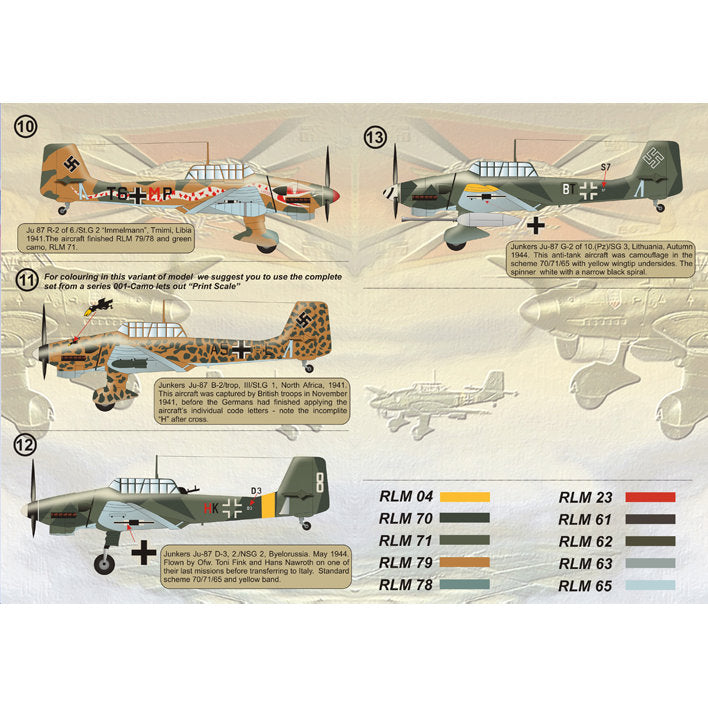Print Scale 144-002 Decal Junkers Ju-87 Stuka Scale 1:144 for Aircraft Plastic model kit