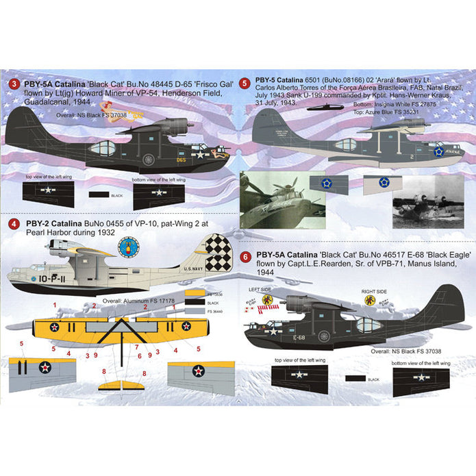 Print Scale 144-003 Decal PBY Catalina Scale 1:144 for Aircraft Plastic model kit