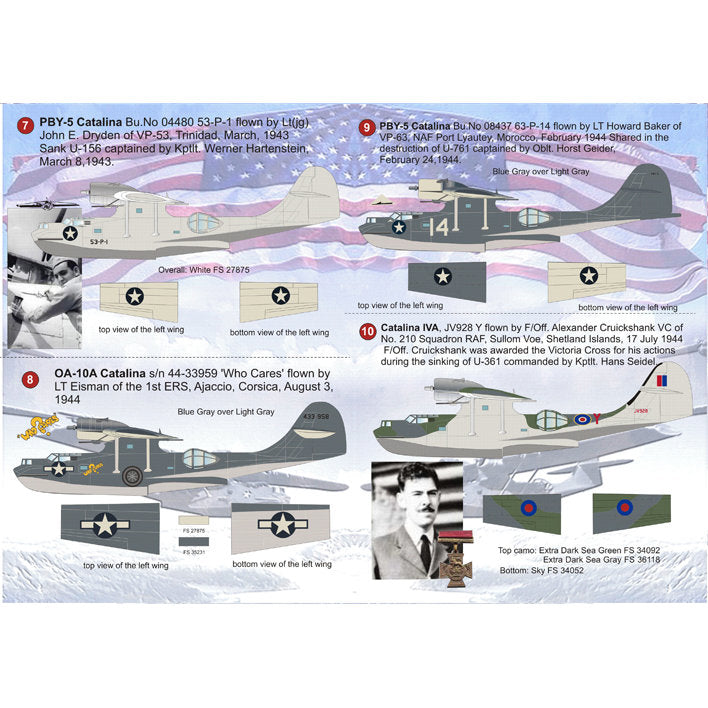 Print Scale 144-003 Decal PBY Catalina Scale 1:144 for Aircraft Plastic model kit