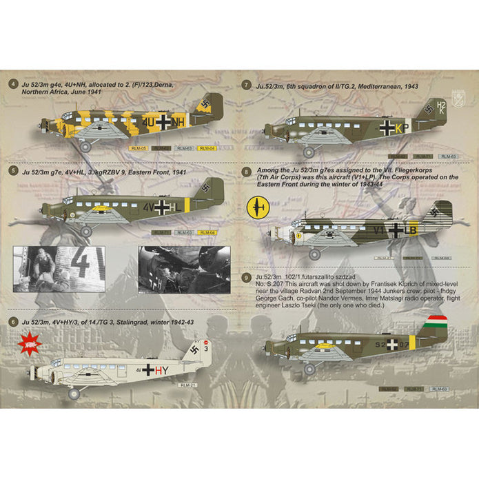 Print Scale 144-004 Decal Junkers JU-52 Scale 1:144 for Aircraft Plastic model kit