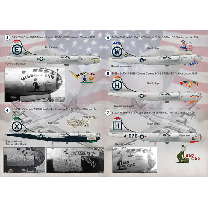 Print Scale 144-008 Decal 1:144 Boeing B-29 Superfortress for Aircraft Plastic model kit