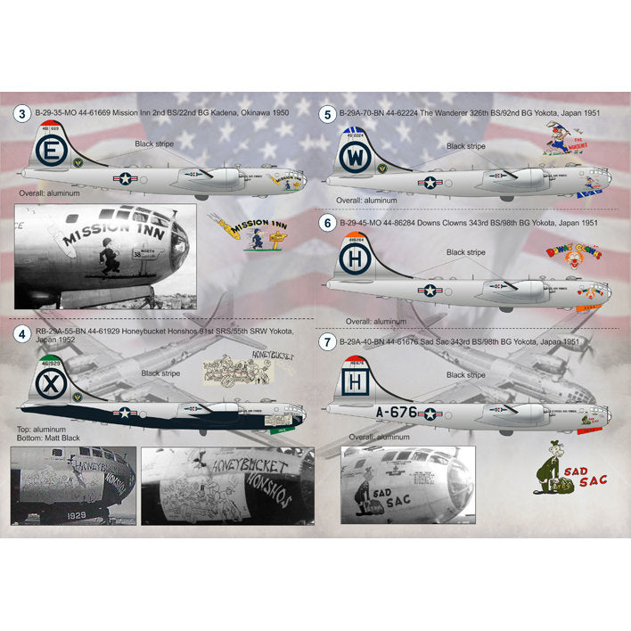 Print Scale 144-008 Decal 1:144 Boeing B-29 Superfortress for Aircraft Plastic model kit