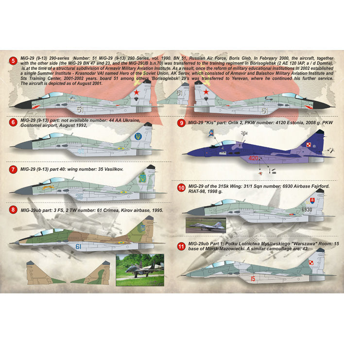 Print Scale 144-012 Decal Mig-29 Scale 1:144 for Aircraft Plastic model kit