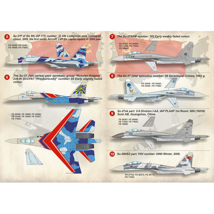 Print Scale 144-013 Decal Sukhoi Su-27 Scale 1:144 for Aircraft Plastic model kit