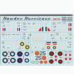 Print Scale 144-016 Decal 1:144 Hawker Hurricane MK I Aces. The battle of Britain