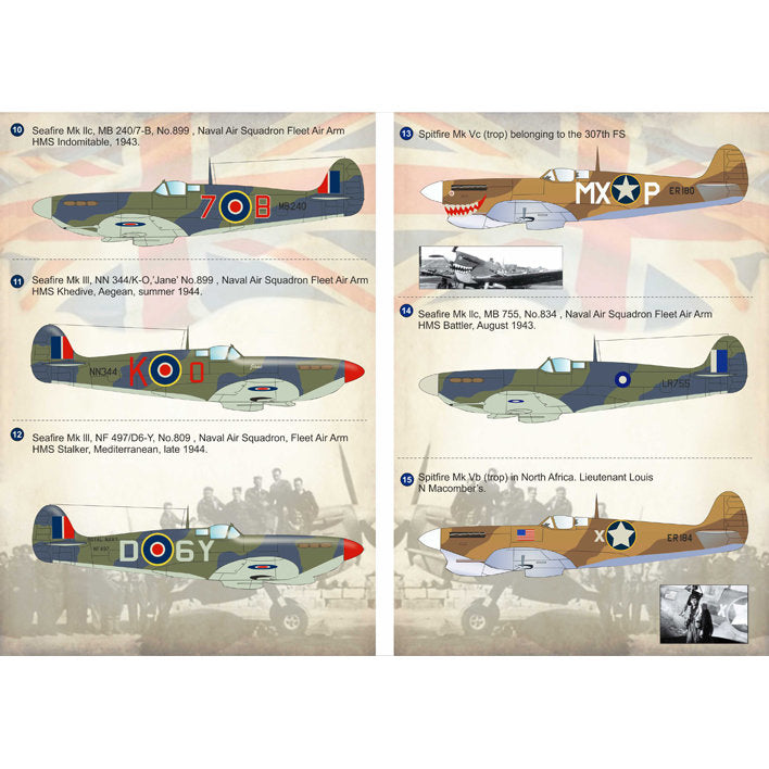 Print Scale 144-018 Decal Supermarine Spitfire Scale 1:144 for Aircraft Plastic model kit