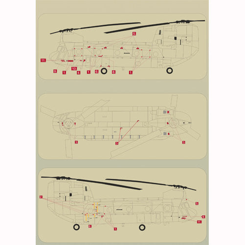 Print Scale 32-007 Decal 1:32-1:35 CH-47 Chinook Part 1 The complete set 1,5 leaf