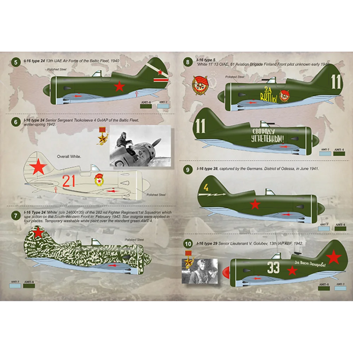 Print Scale 32-015 Decal Polikarpov I-16 Part 1 The complete set 2 leaf Scale 1:32 for Aircraft Plastic model kit