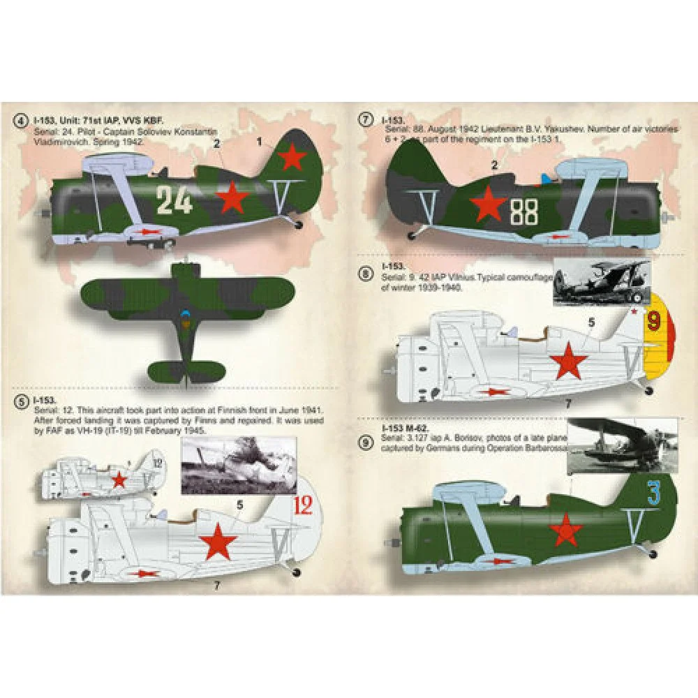 Print Scale 32-025 Decal 1:32 Polikarpov I-153 