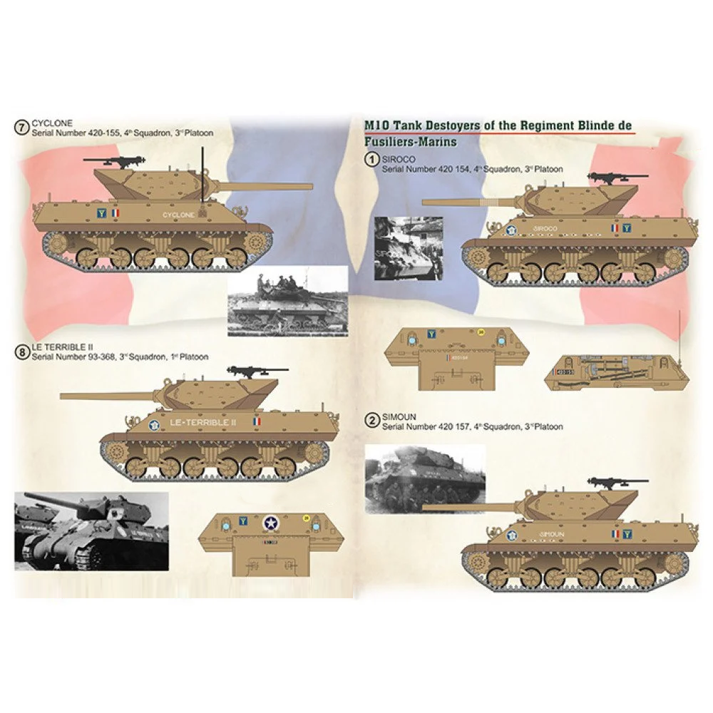 Print Scale 35-005 Decal 1:35 M10 Tank Destroyer of the Regiment Blinde de Fusiliers-Marines