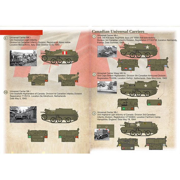 Print Scale 35-007 Decal Canadian Universal Carriers Scale 1:35 for Tank Plastic model kit