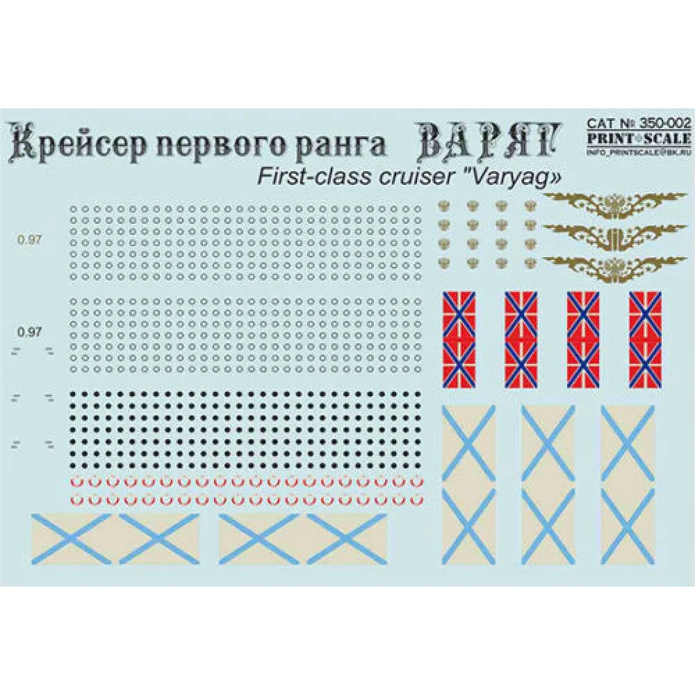 Print Scale 350-002 Decal 350:002 First-class cruiser "Varyag"