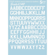 Print Scale 48-003 Decal 1:48 USAF modern stencil letters and numbers. White. The complete set 1.5 leaf