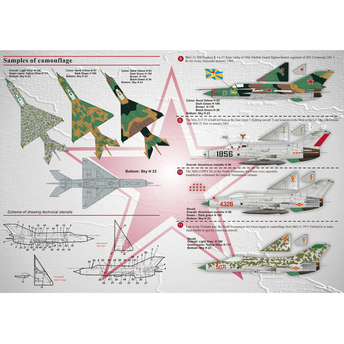 Print Scale 48-008 Decal Mig-21 Fishbed Scale 1:48 for Aircraft Plastic model kit