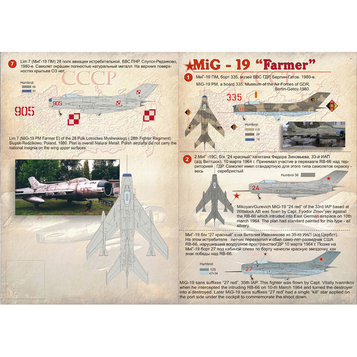 Print Scale 48-012 Decal Mig-19 Farmer Scale 1:48 for Aircraft Plastic model kit
