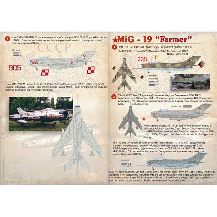 Print Scale 48-012 Decal Mig-19 Farmer Scale 1:48 for Aircraft Plastic model kit