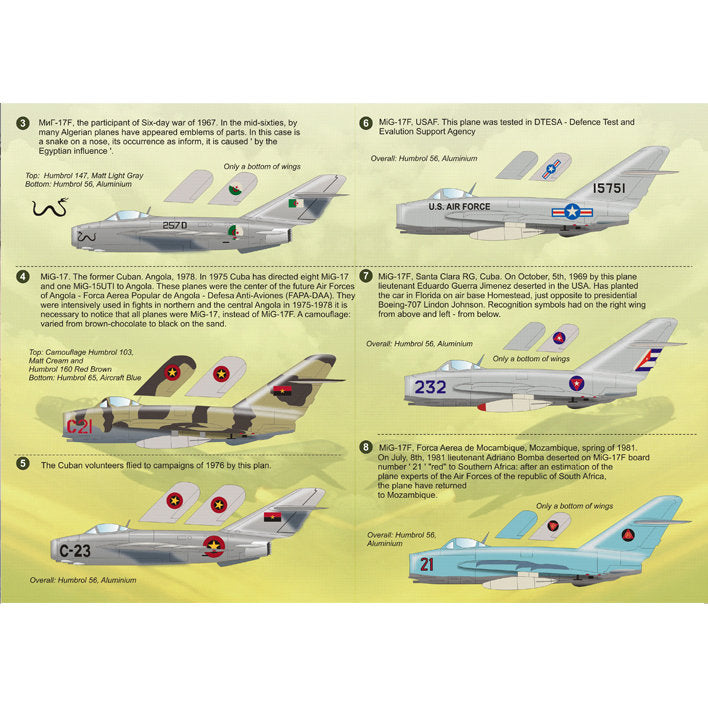 Print Scale 48-017 Decal MIG-17 Fresco Part 2 Scale 1:48 for Aircraft Plastic model kit