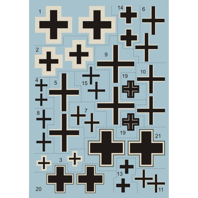 Print Scale 48-026 Decal Fokker D VII Part 2 The complete set 3 leaf Scale 1:48 for Aircraft Plastic model kit