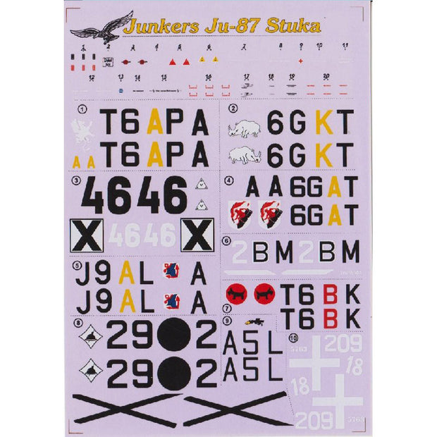 Print Scale 48-032 Decal Junkers Ju-87 Stuka The complete set 2 leaf Scale 1:48 for Aircraft Plastic model kit