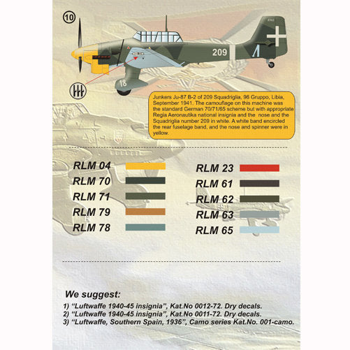 Print Scale 48-032 Decal Junkers Ju-87 Stuka The complete set 2 leaf Scale 1:48 for Aircraft Plastic model kit