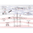 Print Scale 48-036 Decal P-38 Lightning Part 1 Scale 1:48 for Aircraft Plastic model kit