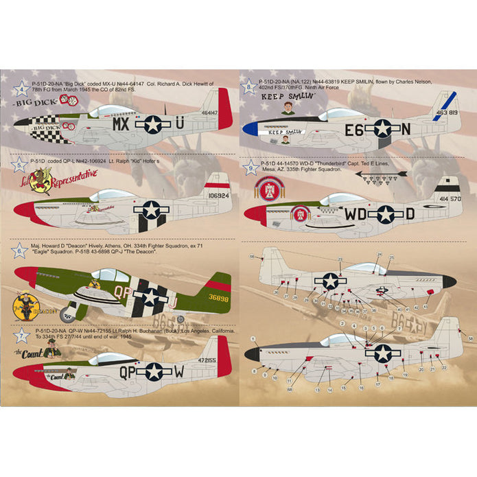 Print Scale 48-039 Decal P-51 Mustang-D The complete set 2 leaf Scale 1:48 for Aircraft Plastic model kit