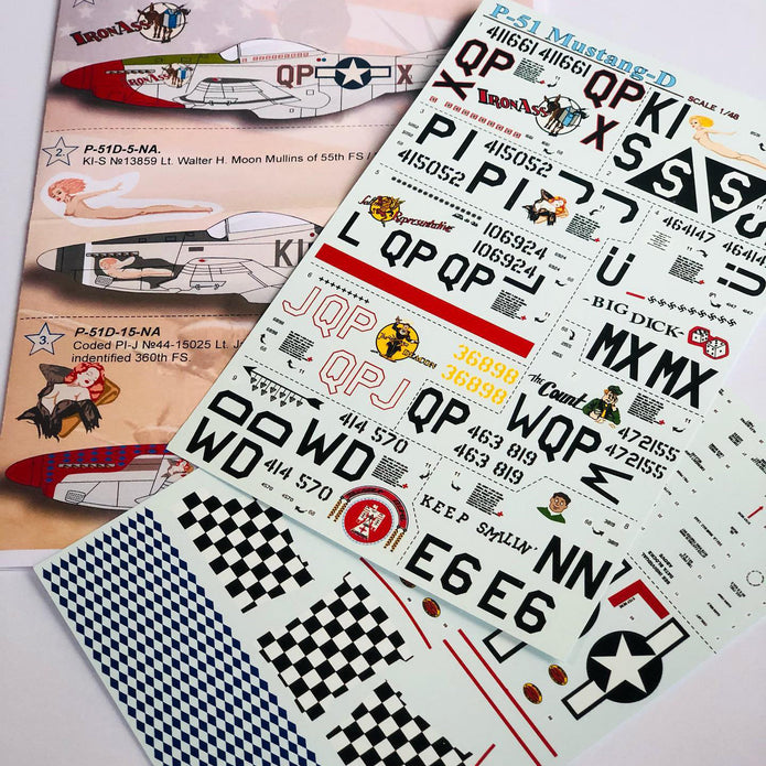 Print Scale 48-039 Decal P-51 Mustang-D The complete set 2 leaf Scale 1:48 for Aircraft Plastic model kit