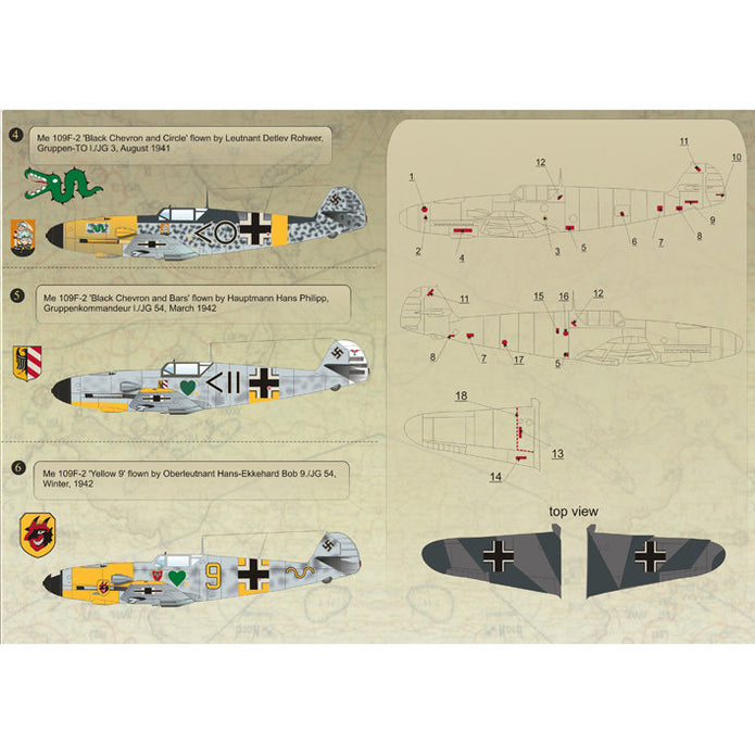 Print Scale 48-049 Decal Messershmit Me-109 F2 Part 2 Scale 1:48 for Aircraft Plastic model kit