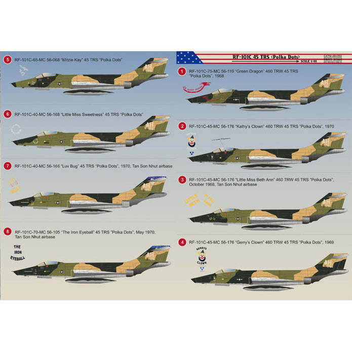 Print Scale 48-050 Decal RF-101C Voodoo Scale 1:48 for Aircraft Plastic model kit
