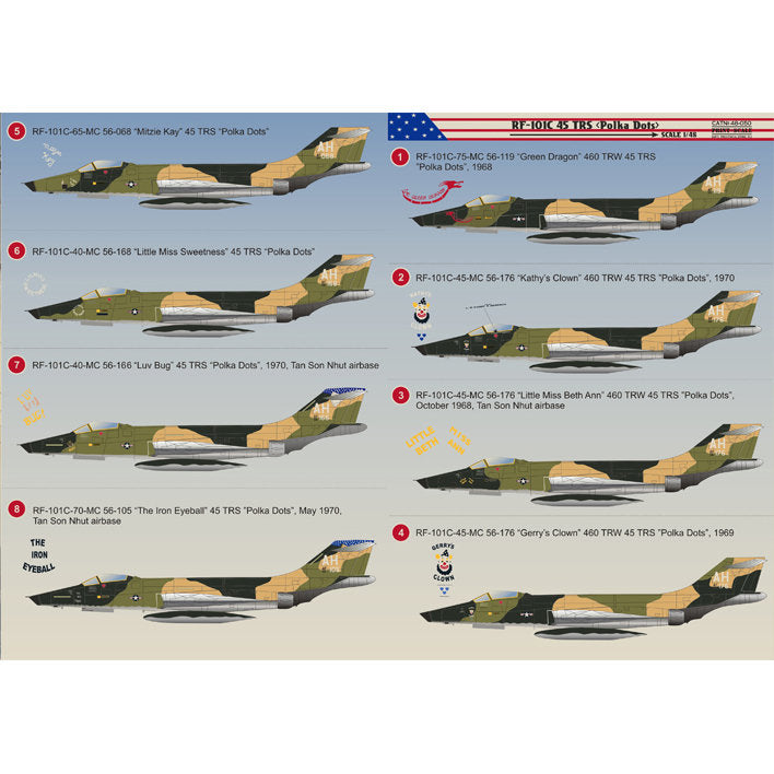 Print Scale 48-050 Decal RF-101C Voodoo Scale 1:48 for Aircraft Plastic model kit