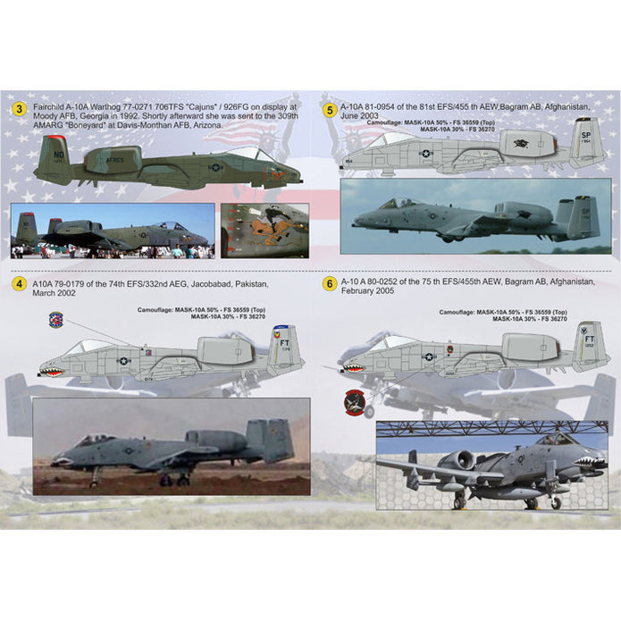 Print Scale 48-073 Decal A-10 Thunderbolt II Part 2 Scale 1:48 for Aircraft Plastic model kit