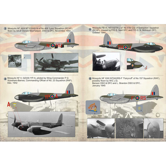 Print Scale 48-085 Decal De Havilland Mosquito Part 1 Scale 1:48 for Aircraft Plastic model kit