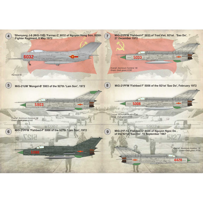 Print Scale 48-089 Decal 1:48 North Vietnamese MIGs (Mig 17 Mig 19 Mig 21) of the Vietnam War Part 2 /MIG Air force of the Vietnam war