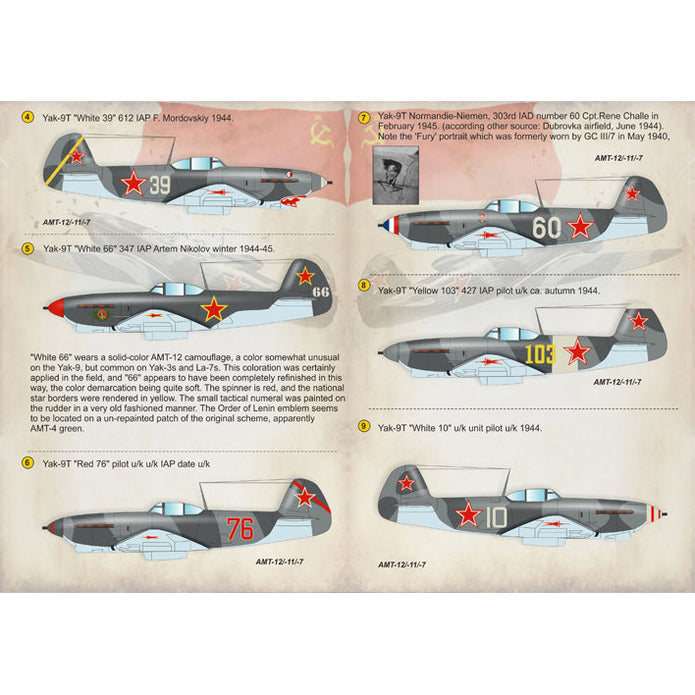 Print Scale 48-095 Decal Yakovlev Yak-9K Part 2 Scale 1:48 for Aircraft Plastic model kit