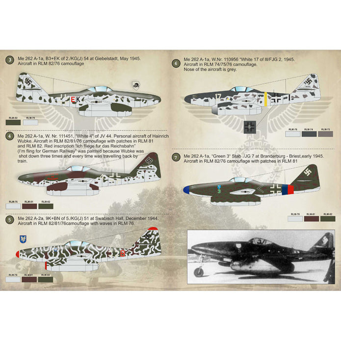 Print Scale 48-100 Decal Messerschmitt Me-262 "Schwalbe" Scale 1:48 for Aircraft Plastic model kit