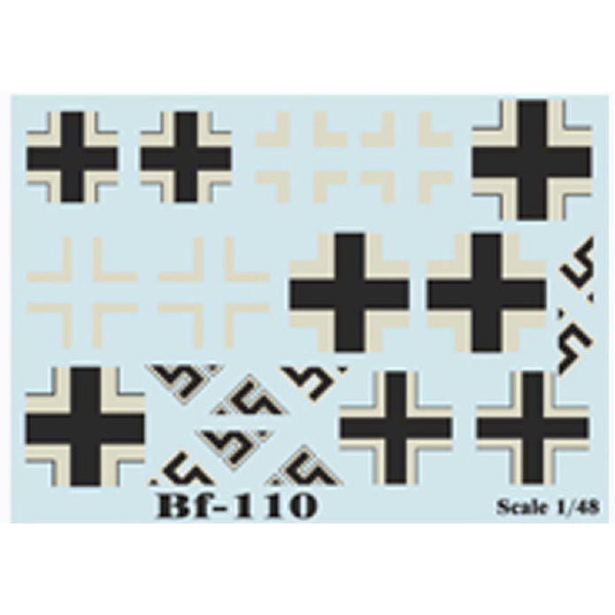 Print Scale 48-105 Decal 1:48 Messershmit Me-110 Part 2 The complete set 1,5 leaf