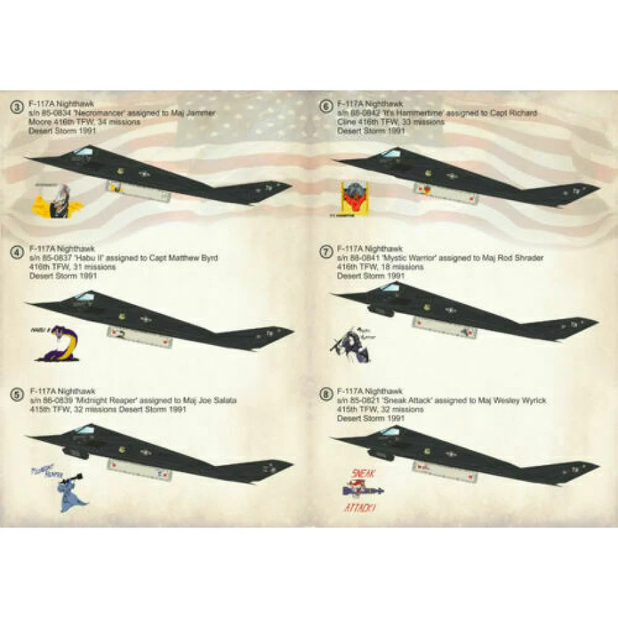 Print Scale 48-112 Decal Lockheed F-117 Nighthawk Part 2 Scale 1:48 for Aircraft Plastic model kit