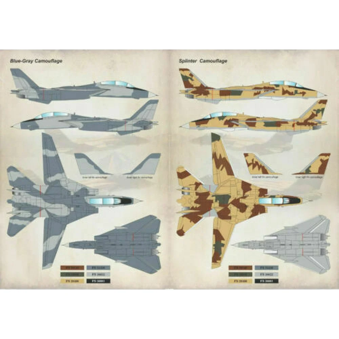 Print Scale 48-117 Decal Iranian Tomcat F-14. The complete set 2 leaf Scale 1:48 for Aircraft Plastic model kit