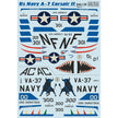 Print Scale 48-127 Decal 1:48 US Navy A-7 Corsair II Part 2 + Technical stencils A7 Corsair II