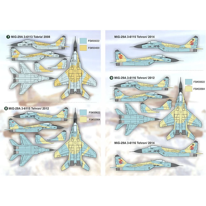 Print Scale 48-129 Decal Iranian MiG-29 Scale 1:48 for Aircraft Plastic model kit