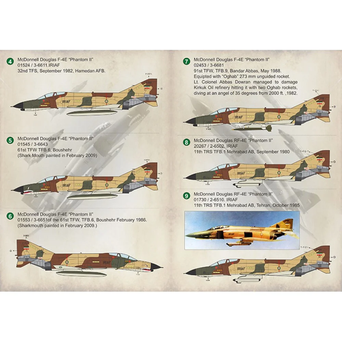 Print Scale 48-131 Decal 1:48 Iranian McDonnell Douglas F-4 Phantom In the complete set 1.5 sheets