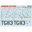 Print Scale 48-141 Decal Hawker Sea Fury Part 1 The complete set 1.5 leaf Scale 1:48 for Aircraft Plastic model kit