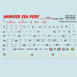 Print Scale 48-142 Decal Hawker Sea Fury Part 2 The complete set 1.5 leaf Scale 1:48 for Aircraft Plastic model kit
