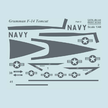 Print Scale 48-144 Decal 1:48 Grumman F-14 Tomcat Part 2 The complete set 2 leaf