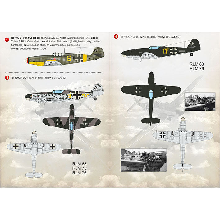 Print Scale 48-162 Decal 1:48 BF 109 G High Altitude Aces for Aircraft Plastic model kit