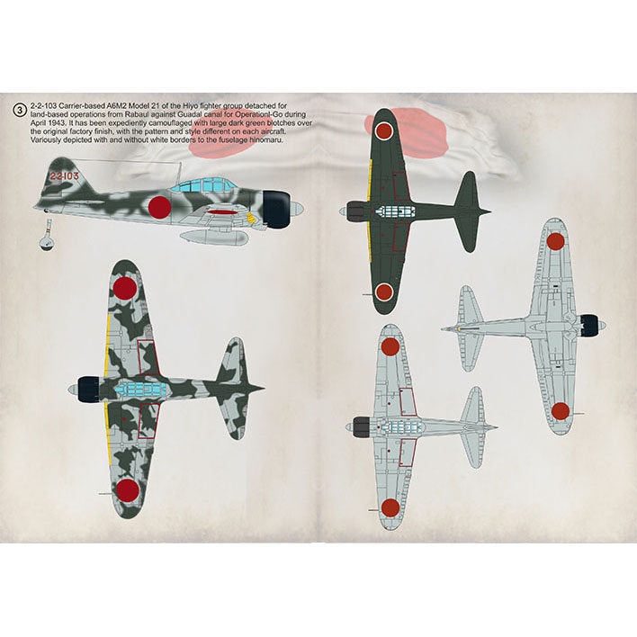 Print Scale 48-165 Decal Mitsubishi Zero A6M2 - A6M3 Part 2 Scale 1:48 for Aircraft Plastic model kit