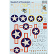 Print Scale 48-178 Decal Republic Thunderbolt P-47 Part 1 (C-2, C-5) Scale 1:48 for Aircraft Plastic model kit