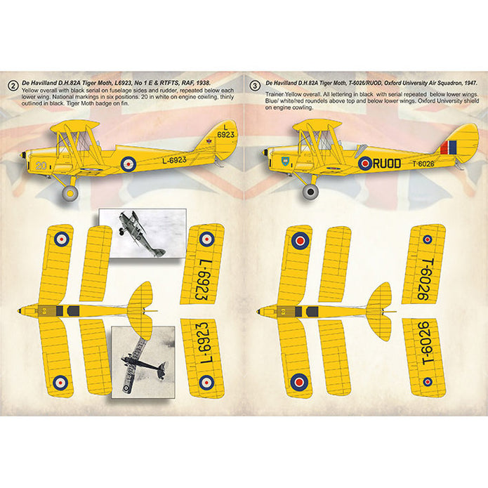 Print Scale 48-179 Decal De Havilland Tiger Moth Part 1 Scale 1:48 for Aircraft Plastic model kit