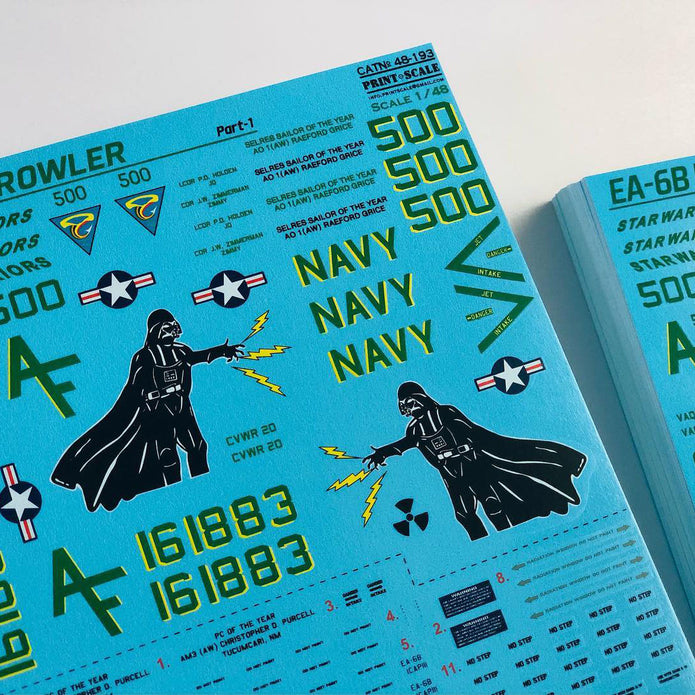 Print Scale 48-193 Decal EA-6B Prowler Part 1 Scale 1:48 for Aircraft Plastic model kit